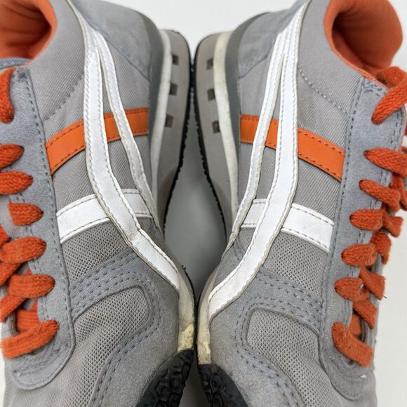 Asics Onitsuka Tiger Ultimate 81 Shoes Mens 6.5 Gray Orange Suede Fabric Sneaker - Picture 9 of 16